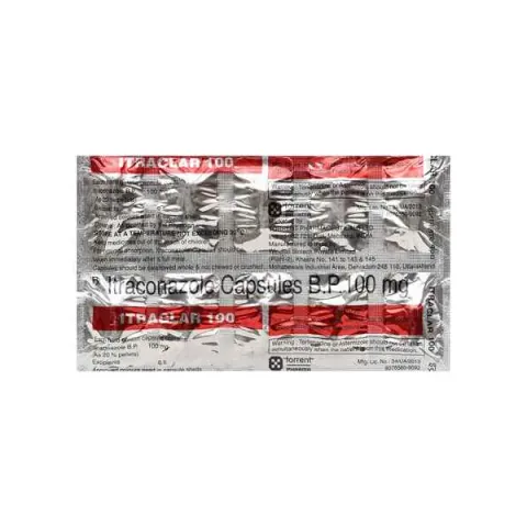 Itraclar 100mg Capsule product image