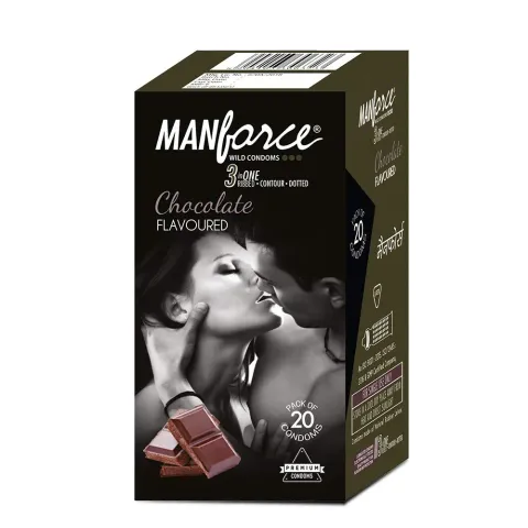 Manforce 342 Dots Chocolate Flavoured 2 In One ... product image