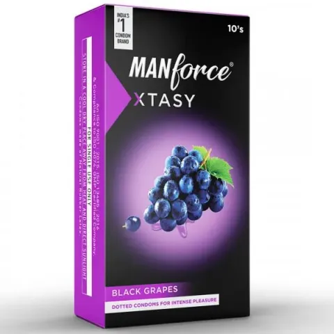 Manforce Xtasy Black Grapes Dotted Premium Cond... product image