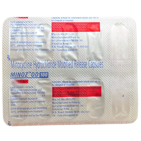 Minoz Od 100mg Capsule product image