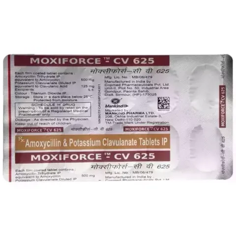 Moxiforce Cv 625 Tablet product image