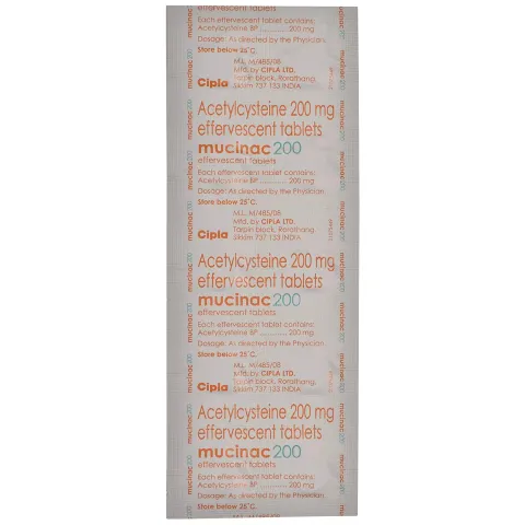 Mucinac 200 Tablet product image