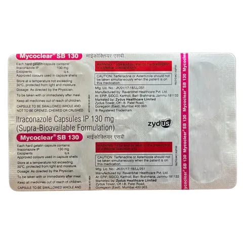 Mycoclear Sb 130mg Capsule product image