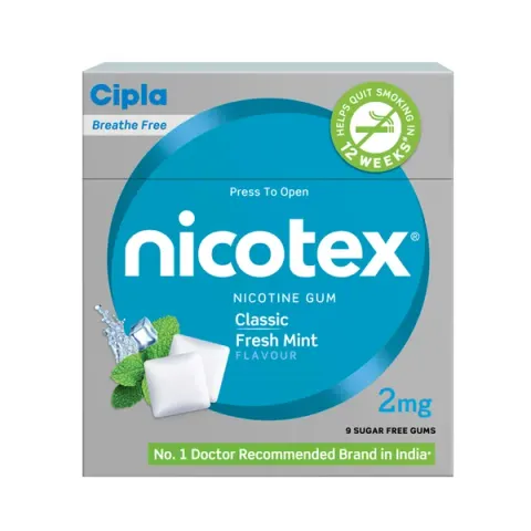 Nicotex Fresh Mint Nicotine Gums 2 Mg product image
