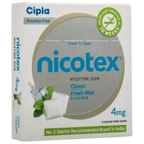 Nicotex Fresh Mint Nicotine Gums 4 Mg product image