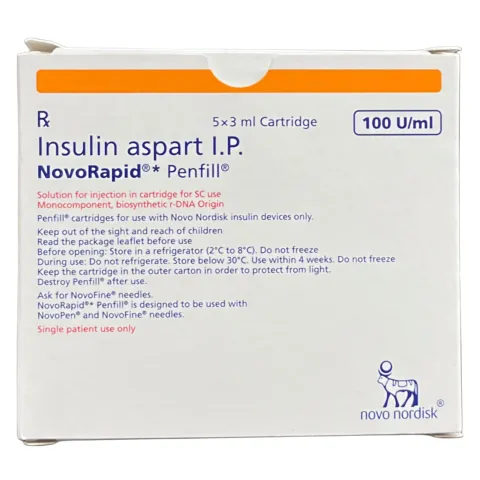 Novorapid Penfills 5 X 3ml Cartridge product image