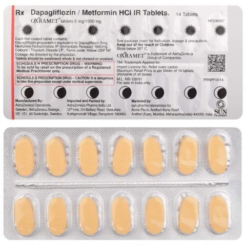Oxramet 5/1000 Tablet product image
