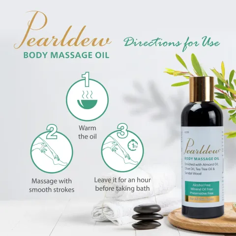Pearldew Body Massage Oil 100ml product image