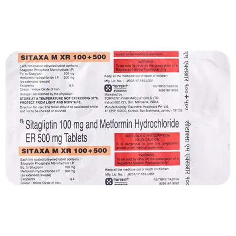 Sitaxa M Xr 100+500 Tablet product image