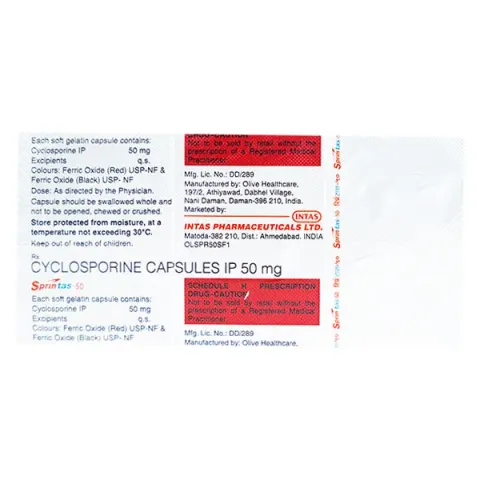 Sprintas 50mg Capsule product image