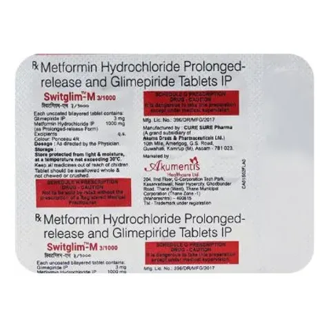 Switglim M 3/1000 Tablet product image
