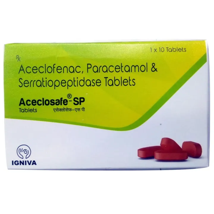 Aceclosafe Sp 100mg/325mg/10mg Tablet product image