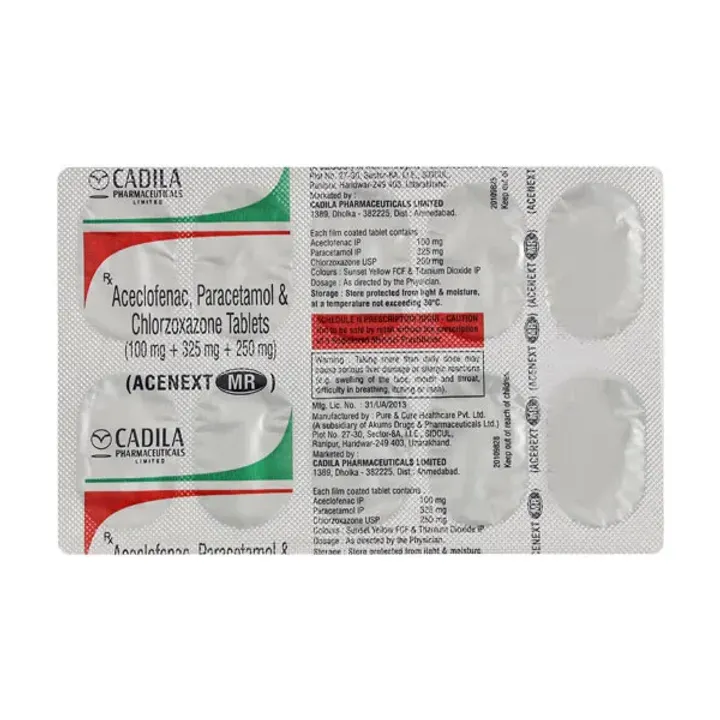Acenext Mr 100mg/325mg/250mg Tablet product image