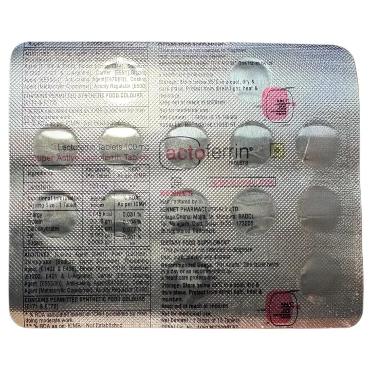 Actoferrin 100mg Tablets product image