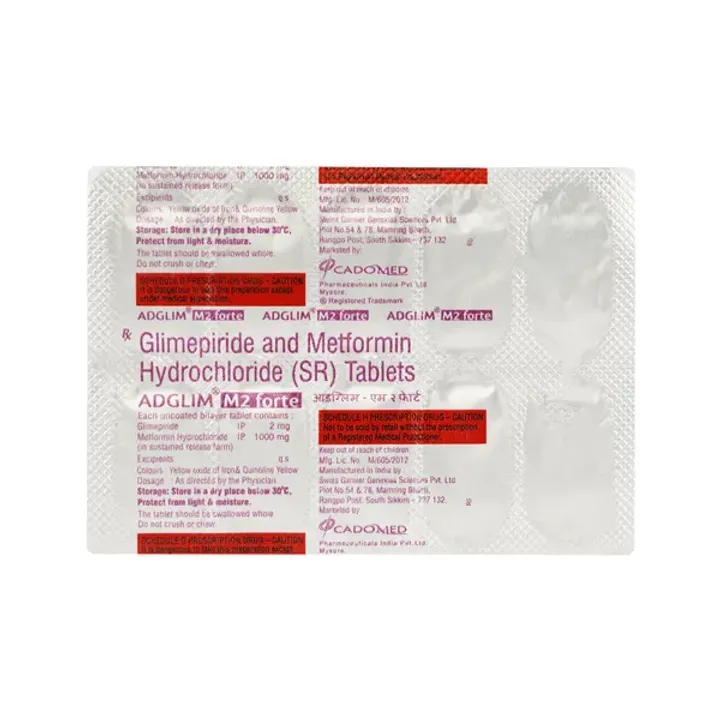 Adglim M Forte 2mg/1000mg Tablet product image