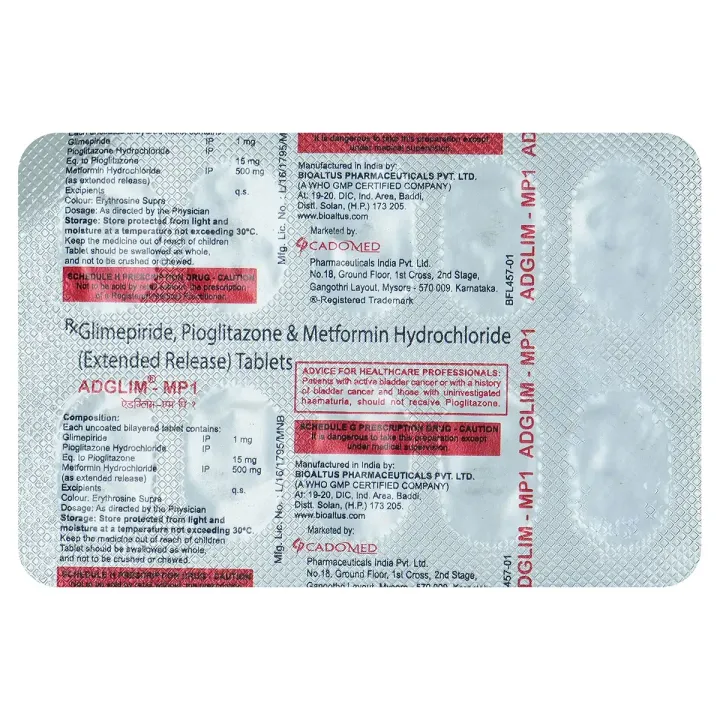 Adglim-mp 1mg/500mg/15mg Tablet product image
