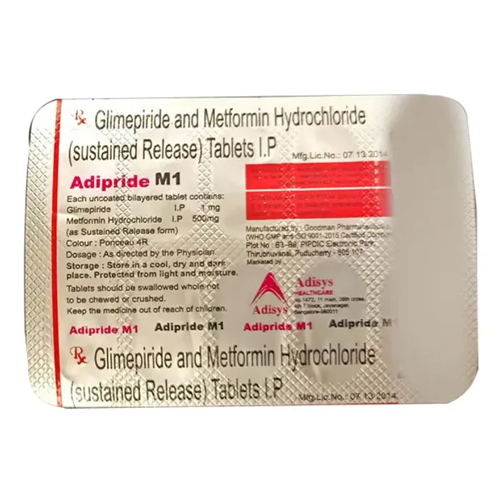 Adipride M 1mg/500mg Tablet product image