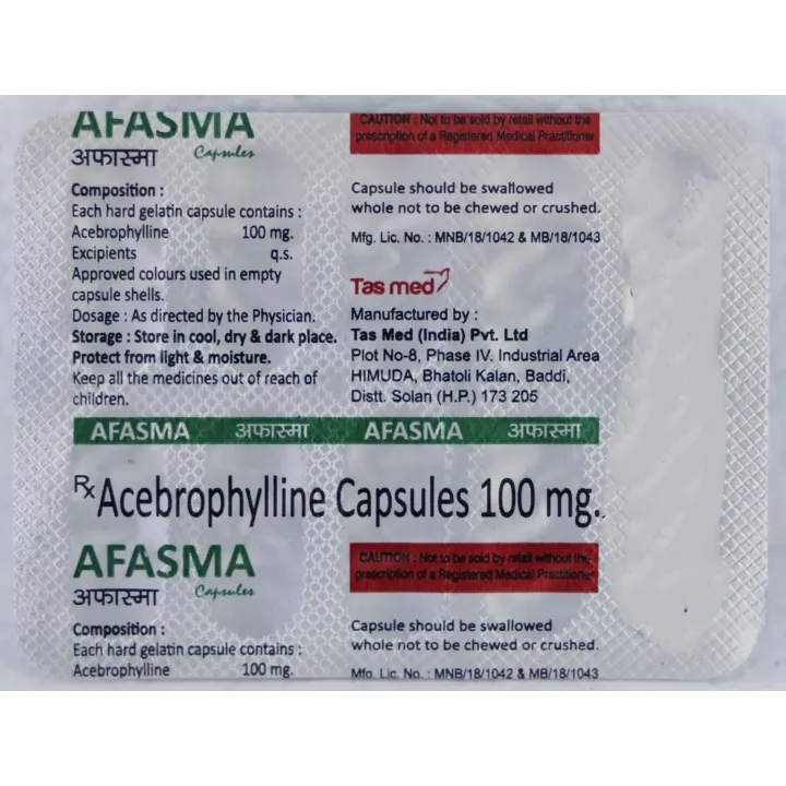 Afasma 100mg Capsule product image