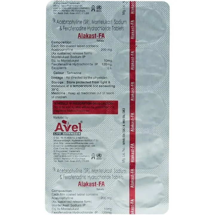 Alakast Fa 10mg/120mg/200mg Tablet product image