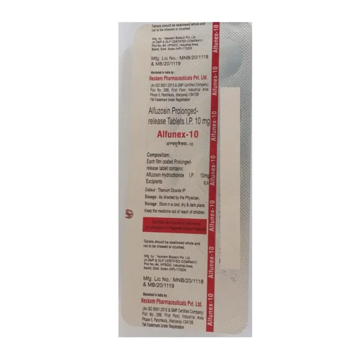 Alfunex 10mg Tablet product image