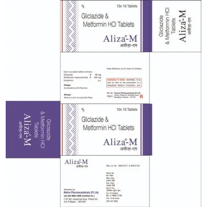 Aliza M 80mg/500mg Tablet product image
