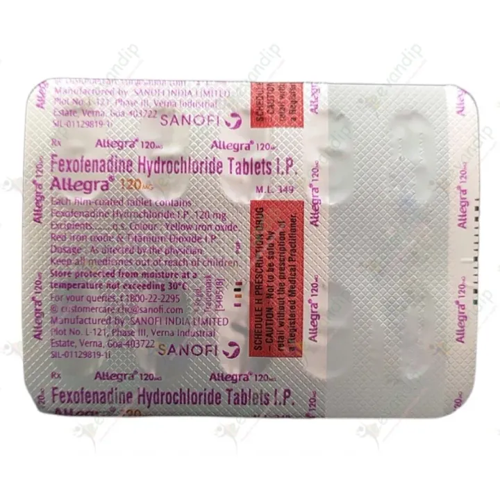 Allegra 120mg Tablet product image