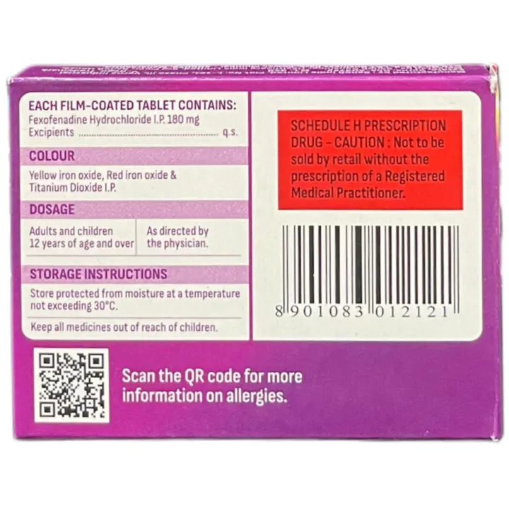 Allegra 180 Tablet product image