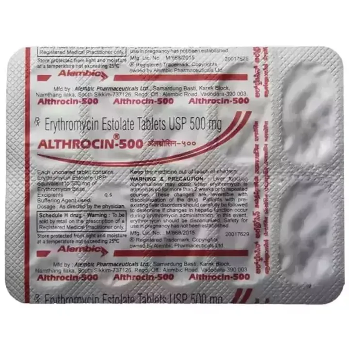 Althrocin 500 Tablet product image