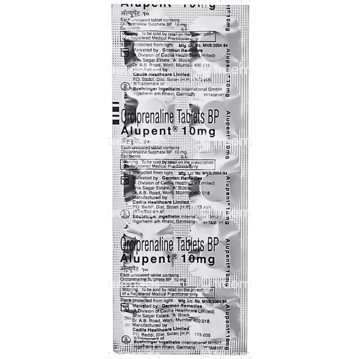 Alupent 10mg Tablet product image