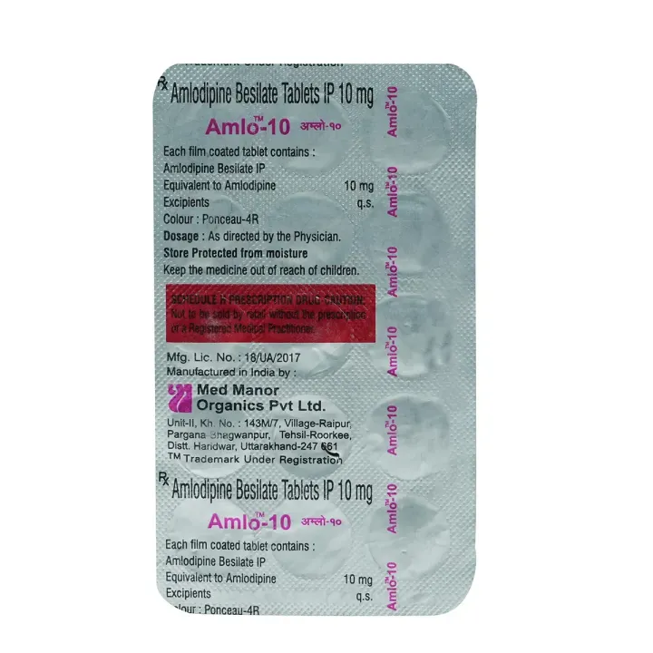 Amlo 10mg Tablet product image