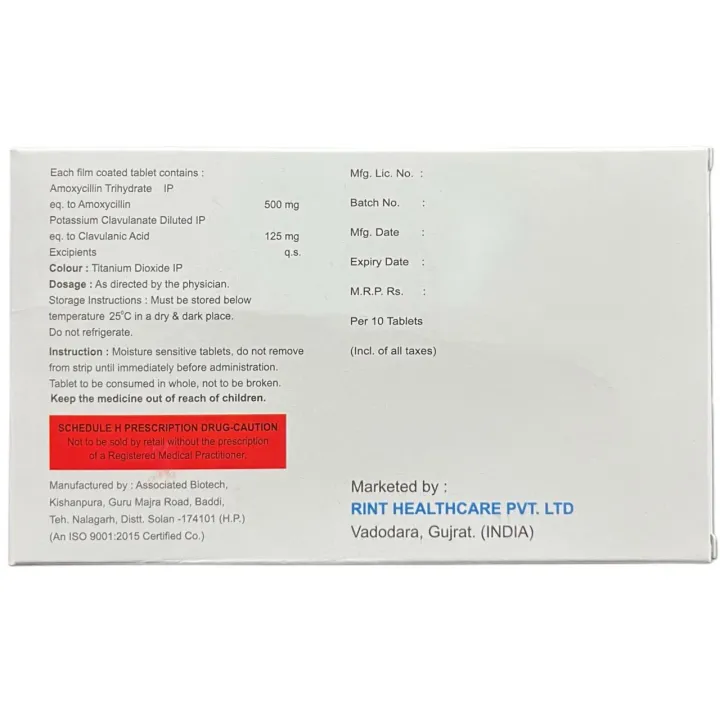 Amoxyrint Cv 625 Tablet product image