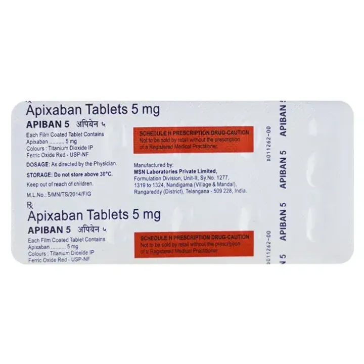 Apiban 5mg Tablet product image