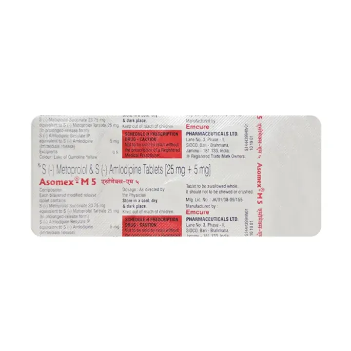 Asomex-m 5 Tablet product image