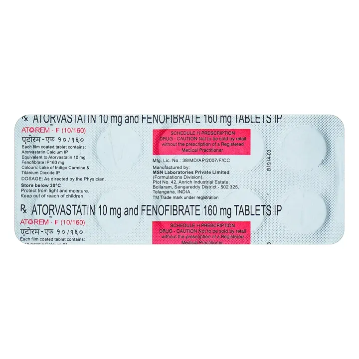 Atorem F 10mg/160mg Tablet product image
