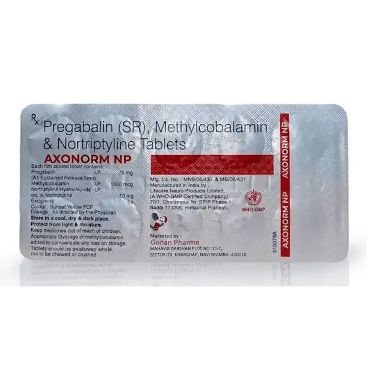 Axonorm Np 75mg/10mg/1500mcg Tablet product image