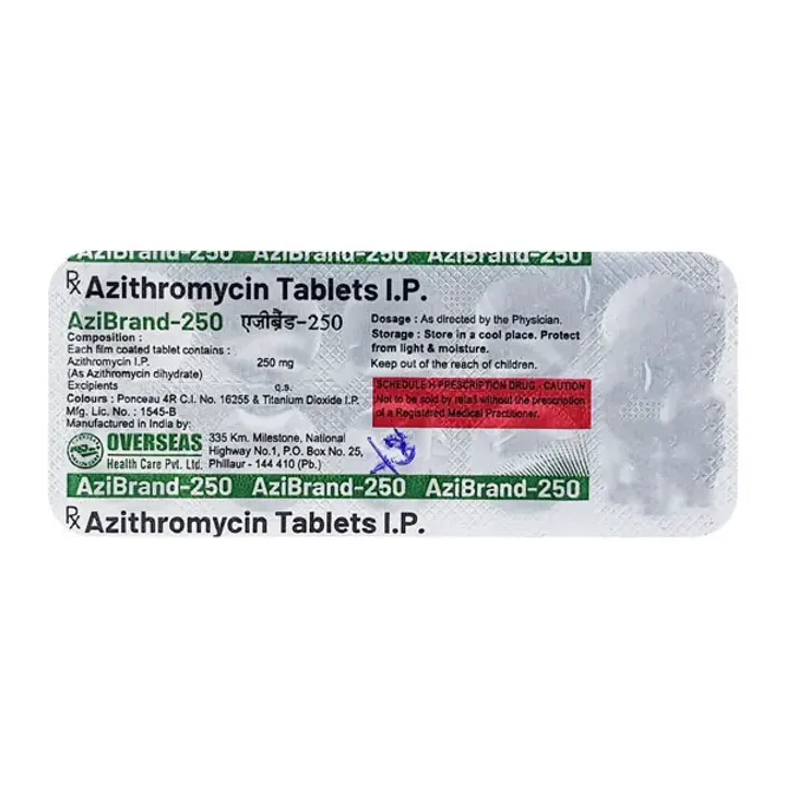 Azibrand 250mg Tablet product image