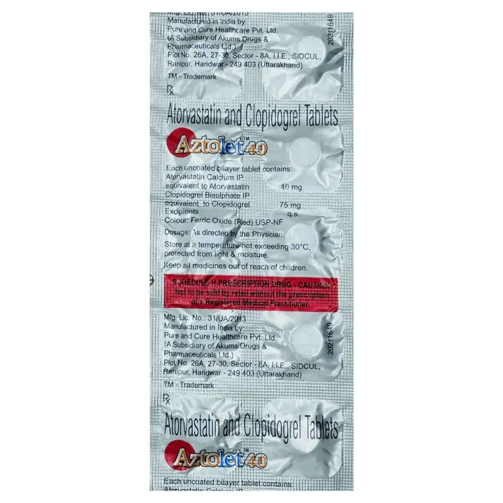 Aztolet 40mg/75mg Tablet product image
