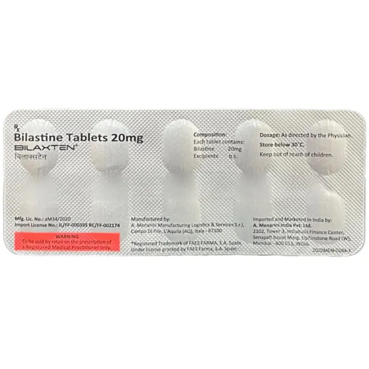 Bilaxten 20 Tablet product image