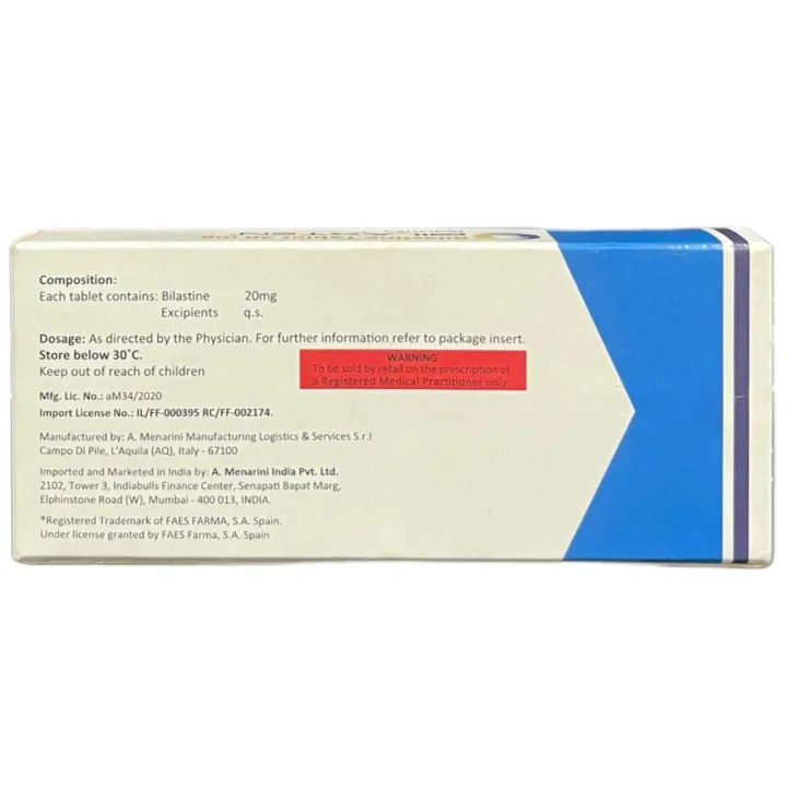Bilaxten 20 Tablet product image