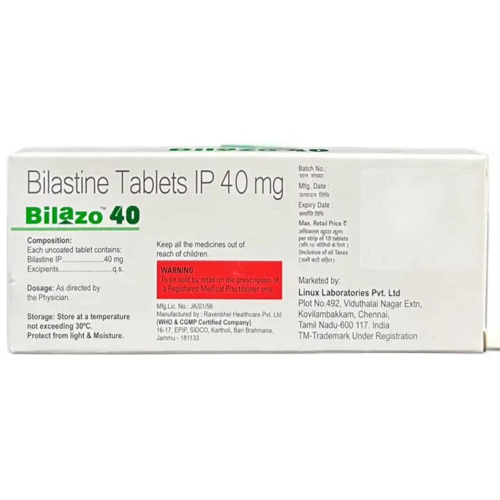 Bilazo 40 Tablet product image