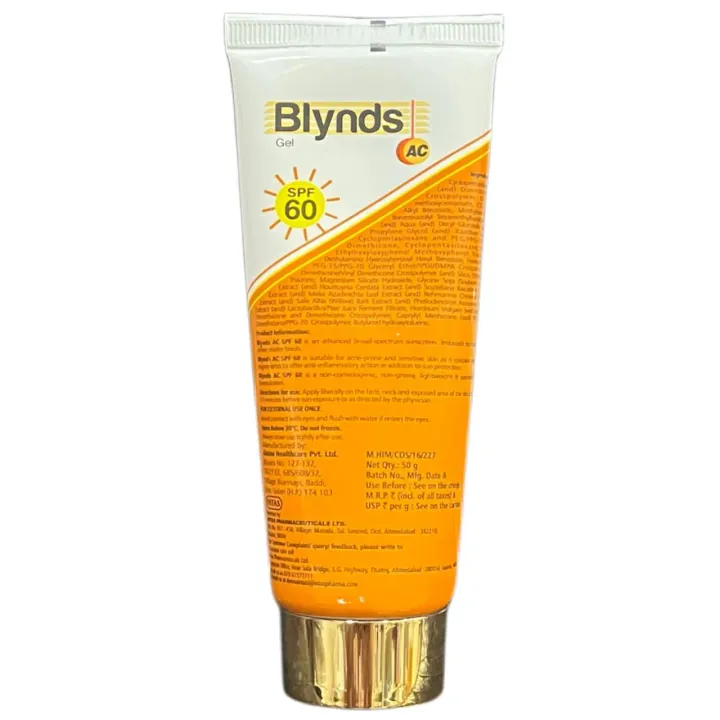 Blynds Ac Spf 60 Gel 50gm product image