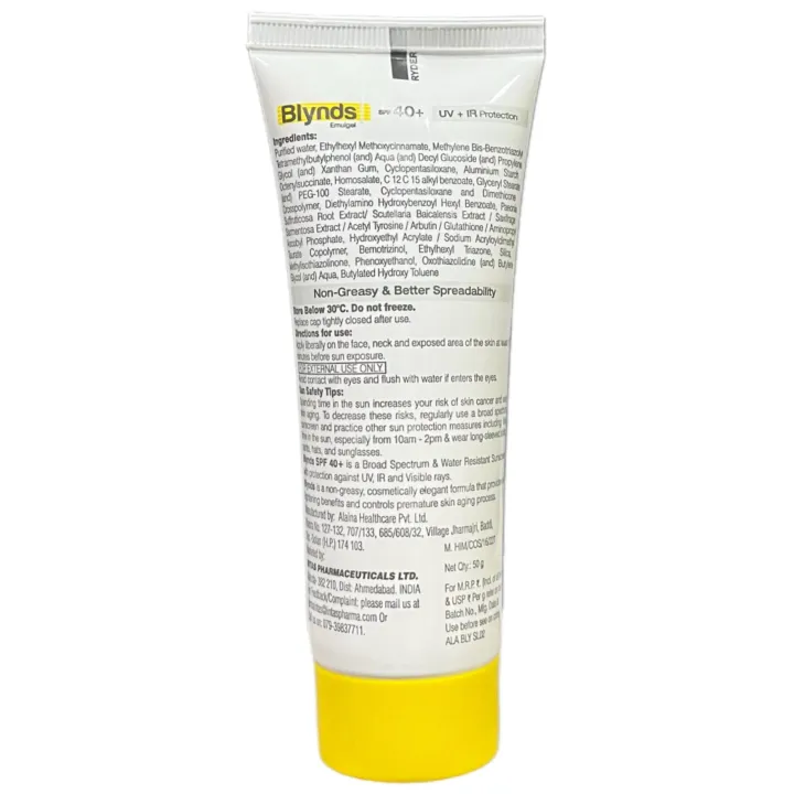 Blynds Spf 40+ Emulgel Sunscreen product image
