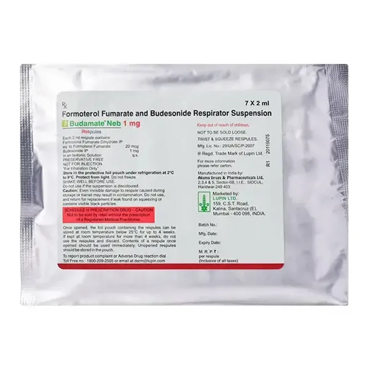 Budamate Neb 1mg Respules (2ml Each) product image