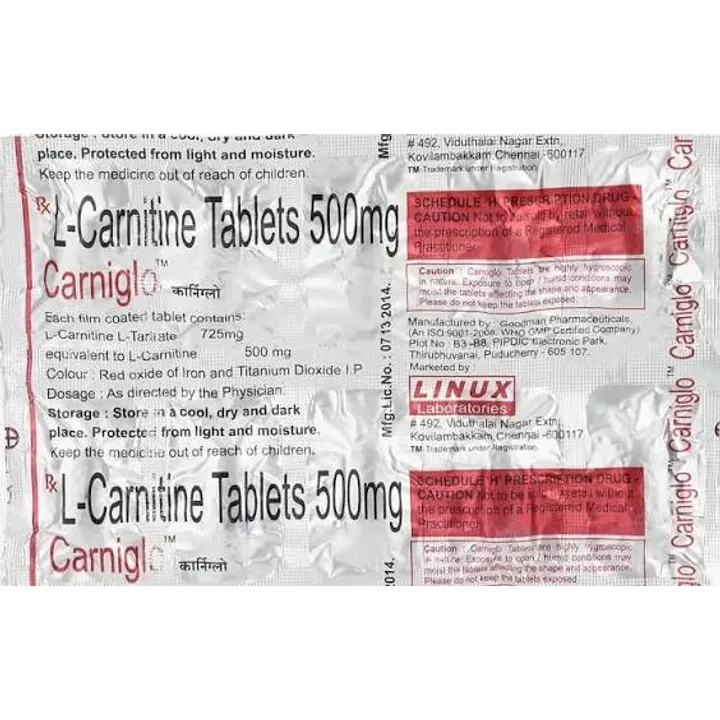 Carniglo 500mg Tablet product image
