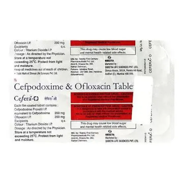 Cefera O 200mg/200mg Tablet product image