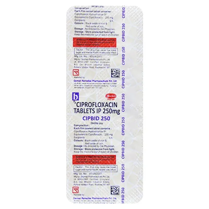 Cipbid 250mg Tablets product image