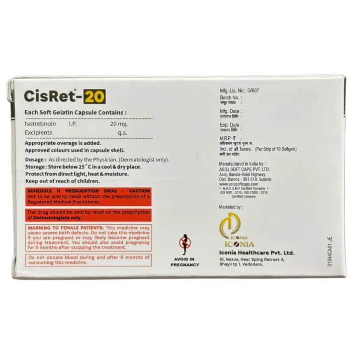 Cisret 20 Capsule product image