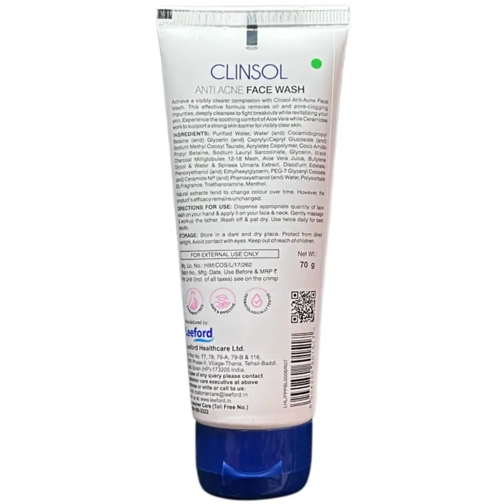 Clinsol Anti Acne Facewash 70gm product image