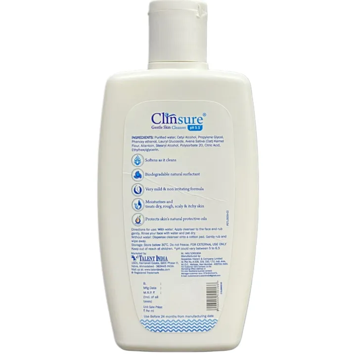Clinsure Gentle Skin Cleanser 125ml product image