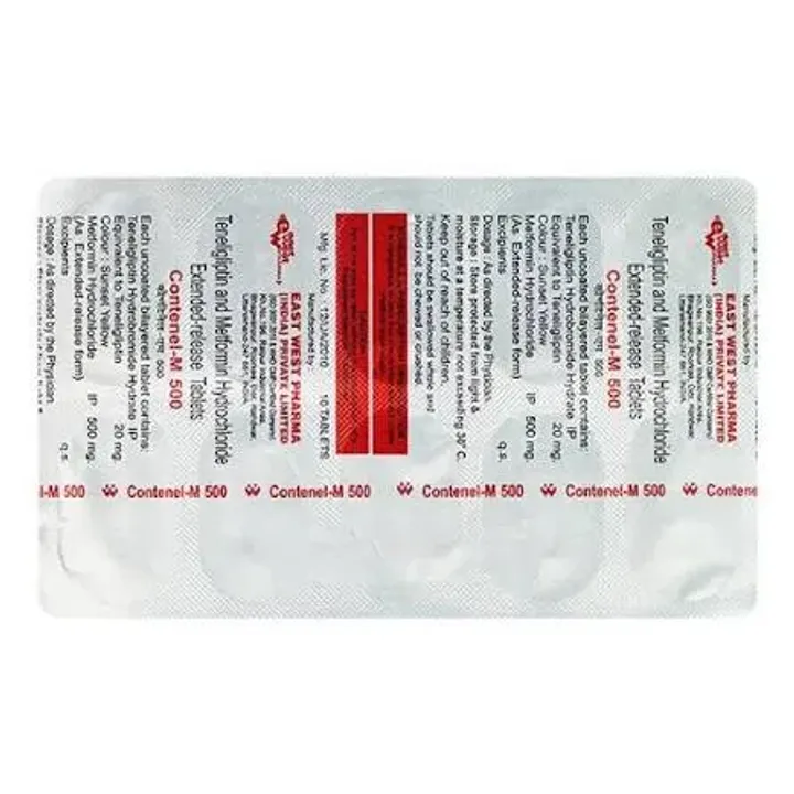 Contenel M 500mg/20mg Tablet product image